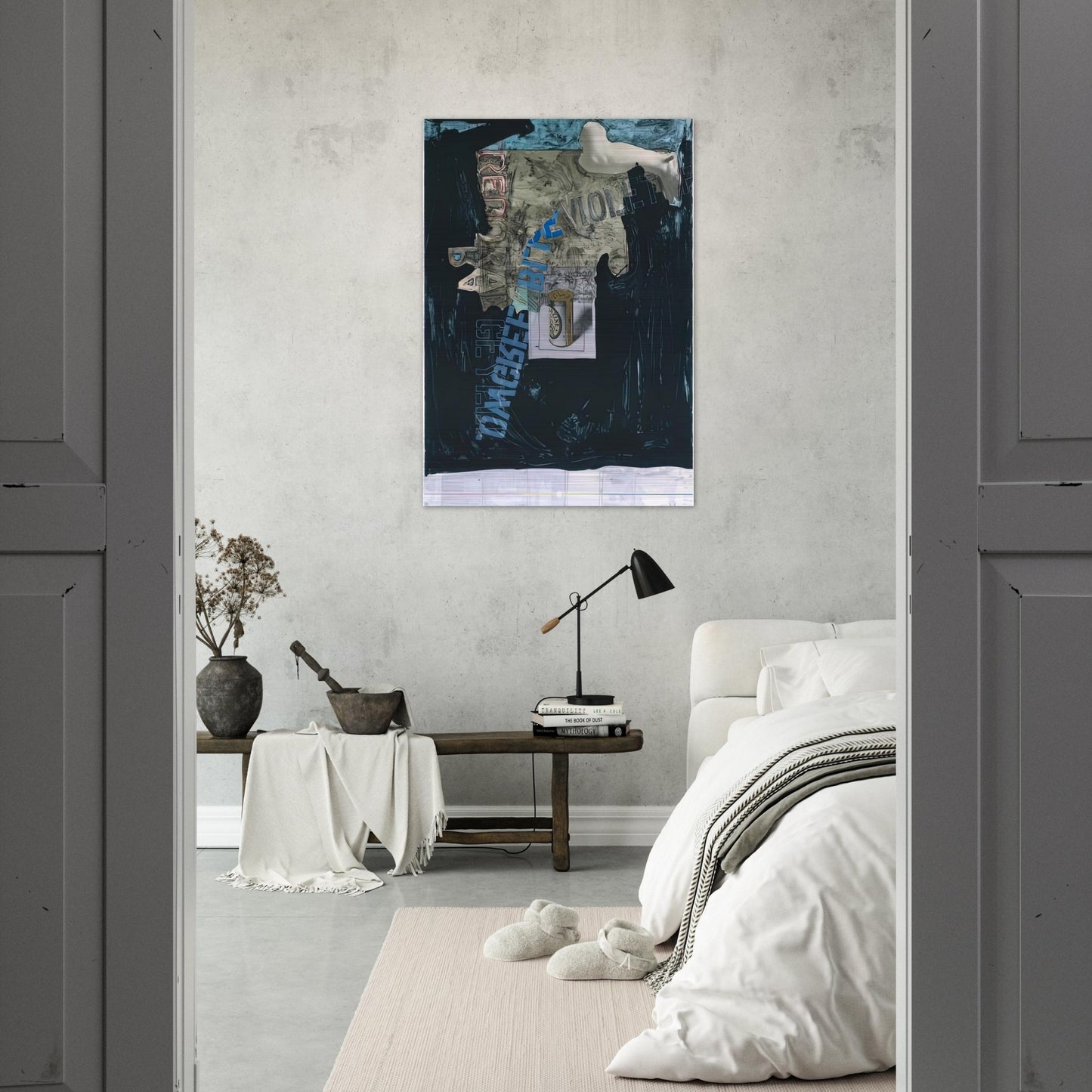 DECOY 1971 - Jasper Johns Brushed Aluminum Print - 70x100 cm / 28x40 inches | Jasper Johns Aluminum Print | Jasper Johns Prints