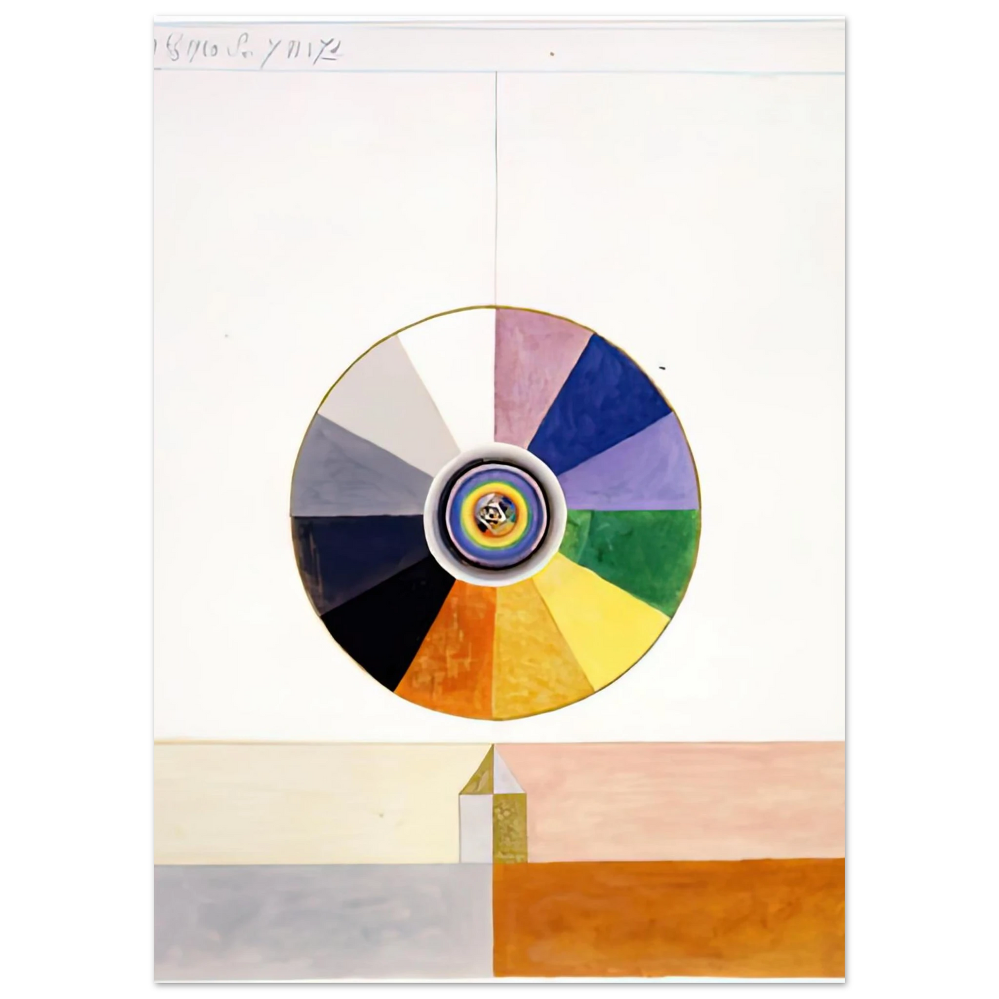 Hilma af Klint - SERIES VII NO 7D 1920 Wall art - 70x100 cm / 28x40 inches - Premium Wooden Framed Poster With Fine Art Paper-canvas - Black frame
