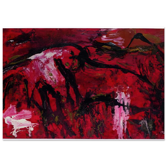 Libusa - 1995 - Emil Schumacher Brushed Aluminum Print - 70x100 cm / 28x40 inches | Emil Schumacher Aluminum Print | Emil Schumacher Prints