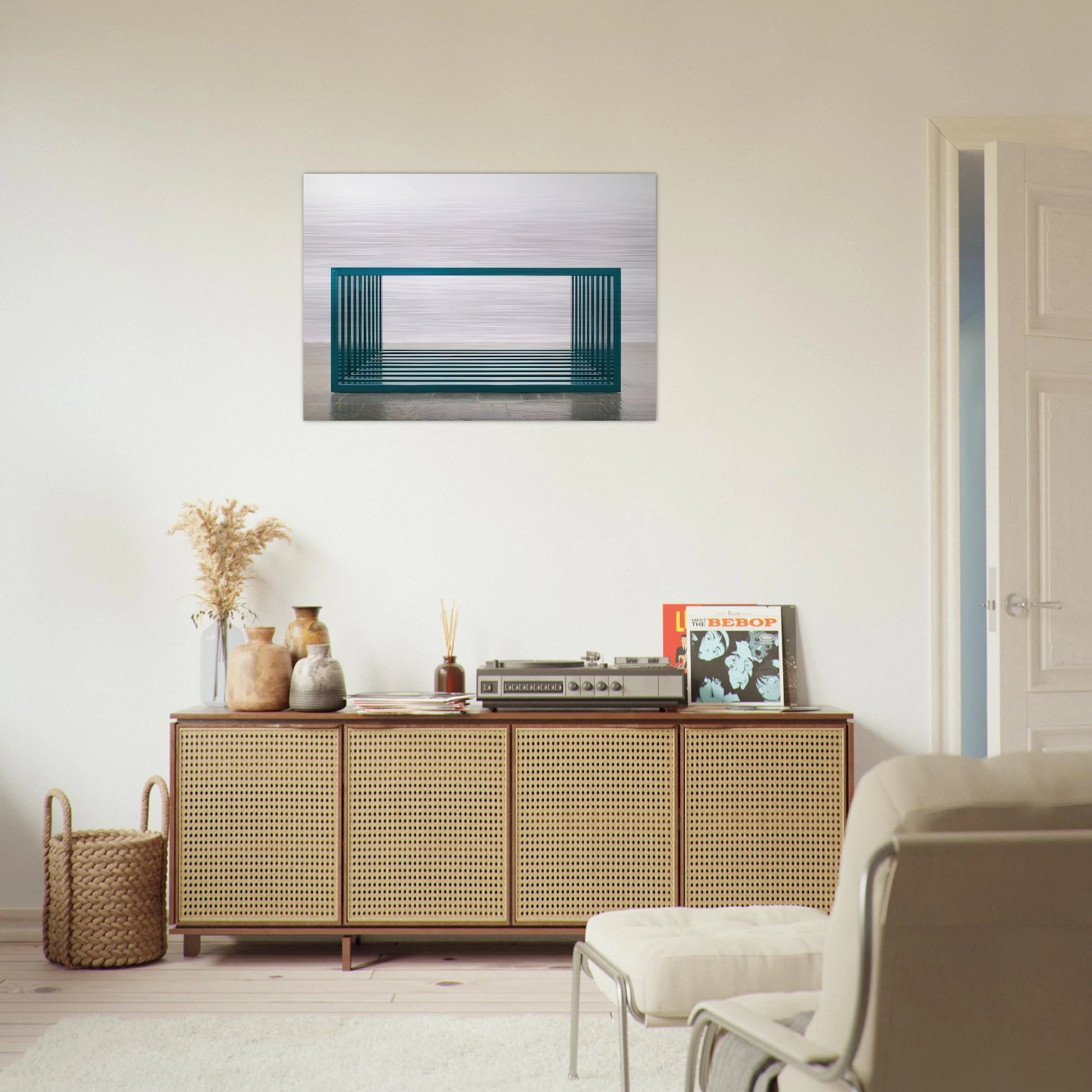 Untitled - 1966 - Donald Judd Brushed Aluminum Print - 70x100 cm / 28x40 inches | Donald Judd Aluminum Print | Donald Judd Prints