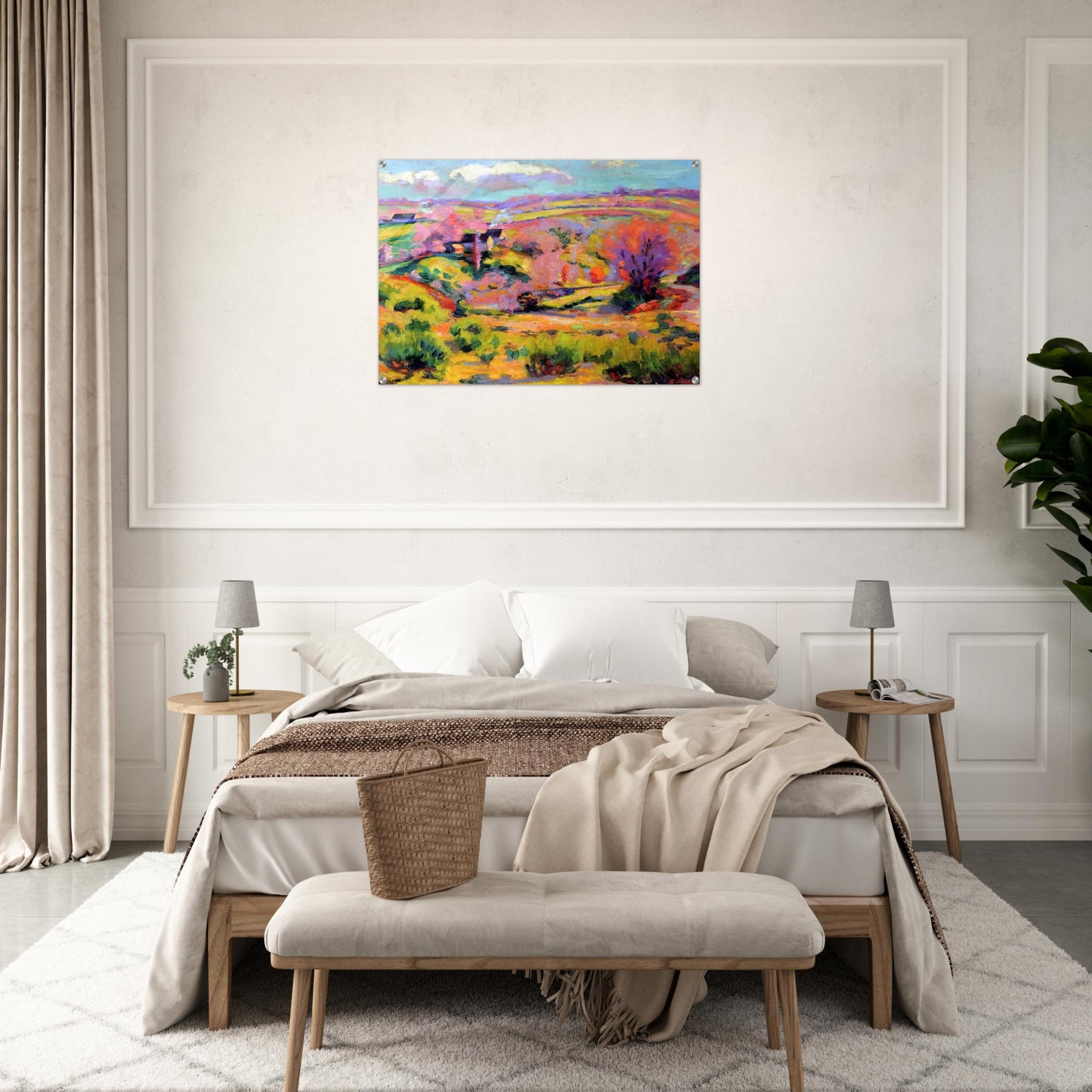 Landscape of Creuse at spring - Fauvism - Armand Guillaumin Acrylic Print - 70x100 cm / 28x40″ inches | Armand Guillaumin Wall Art | Armand Guillaumin Prints