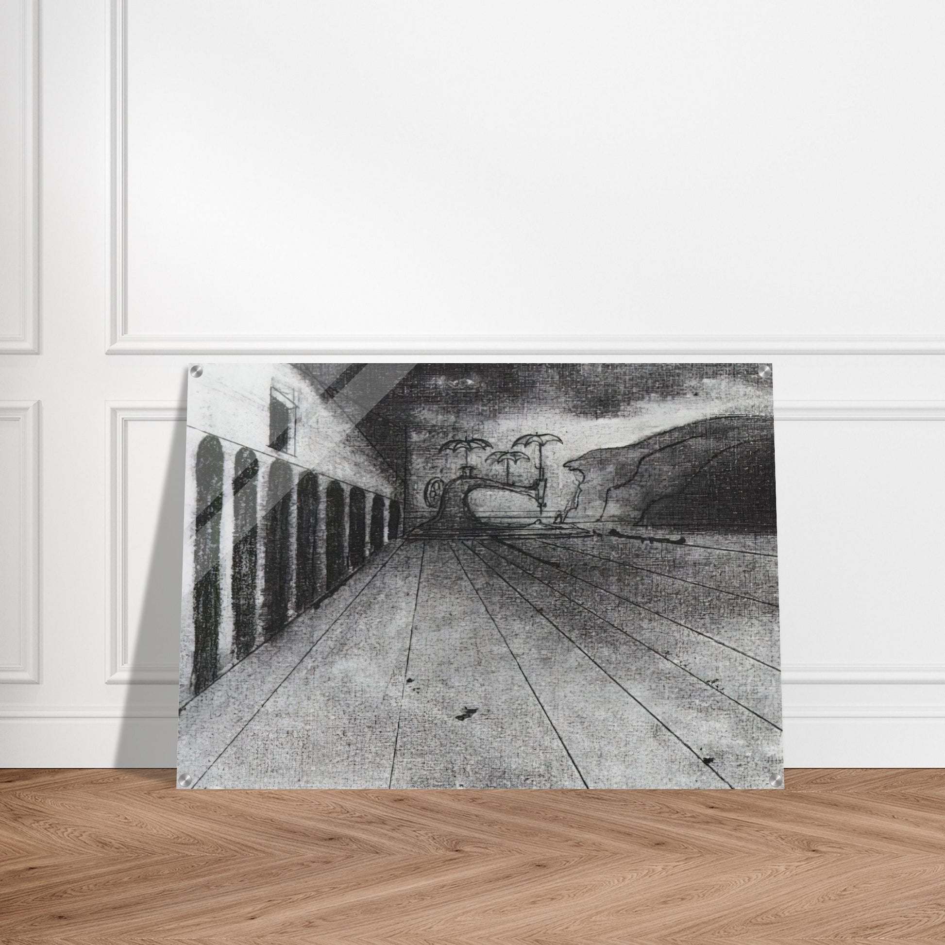 LANDSCAPE AFTER DE CHIRICO UNFINISHED - Salvador Dali Acrylic Print - 70x100 cm / 28x40″ inches
