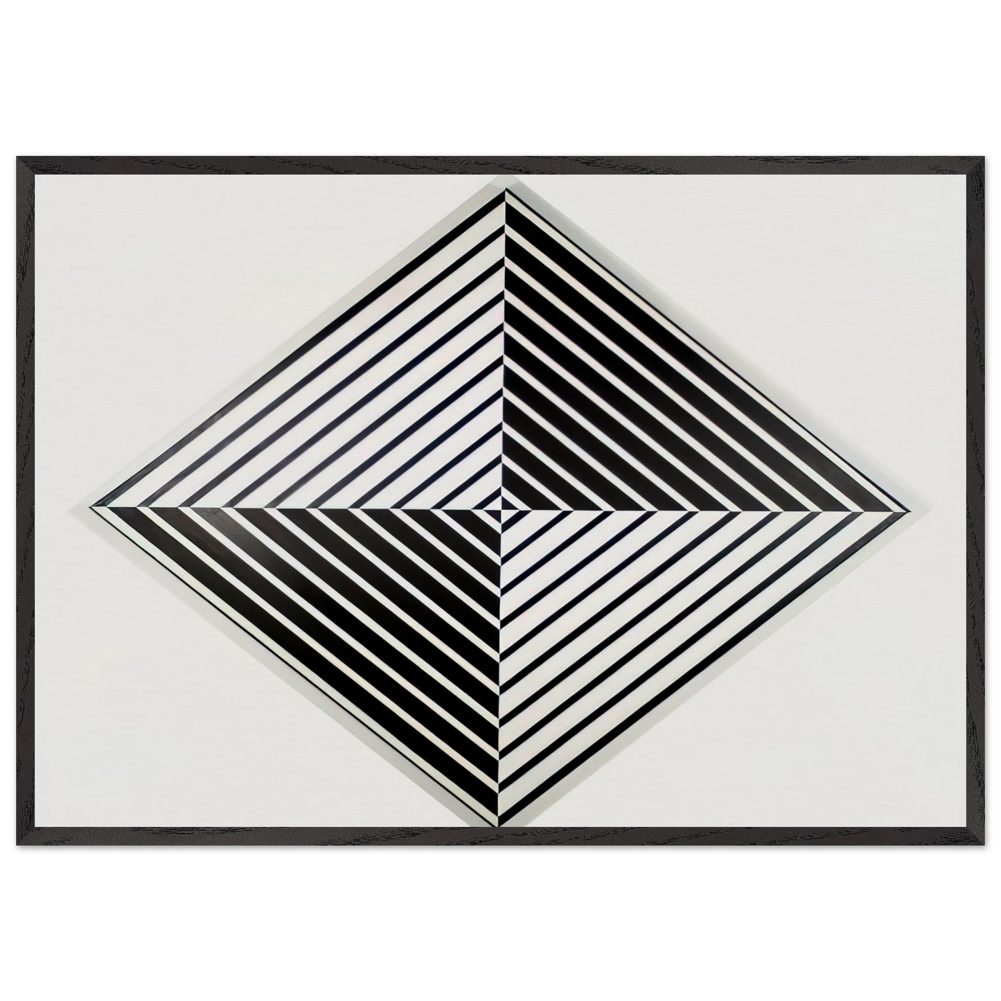 Black and White - 1952 - Carmen Herrera 70x100 cm / 28x40 inches Framed Art Print – Black Wooden Frame