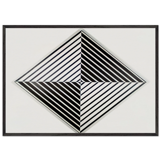 Black and White - 1952 - Carmen Herrera 70x100 cm / 28x40 inches Framed Art Print – Black Wooden Frame