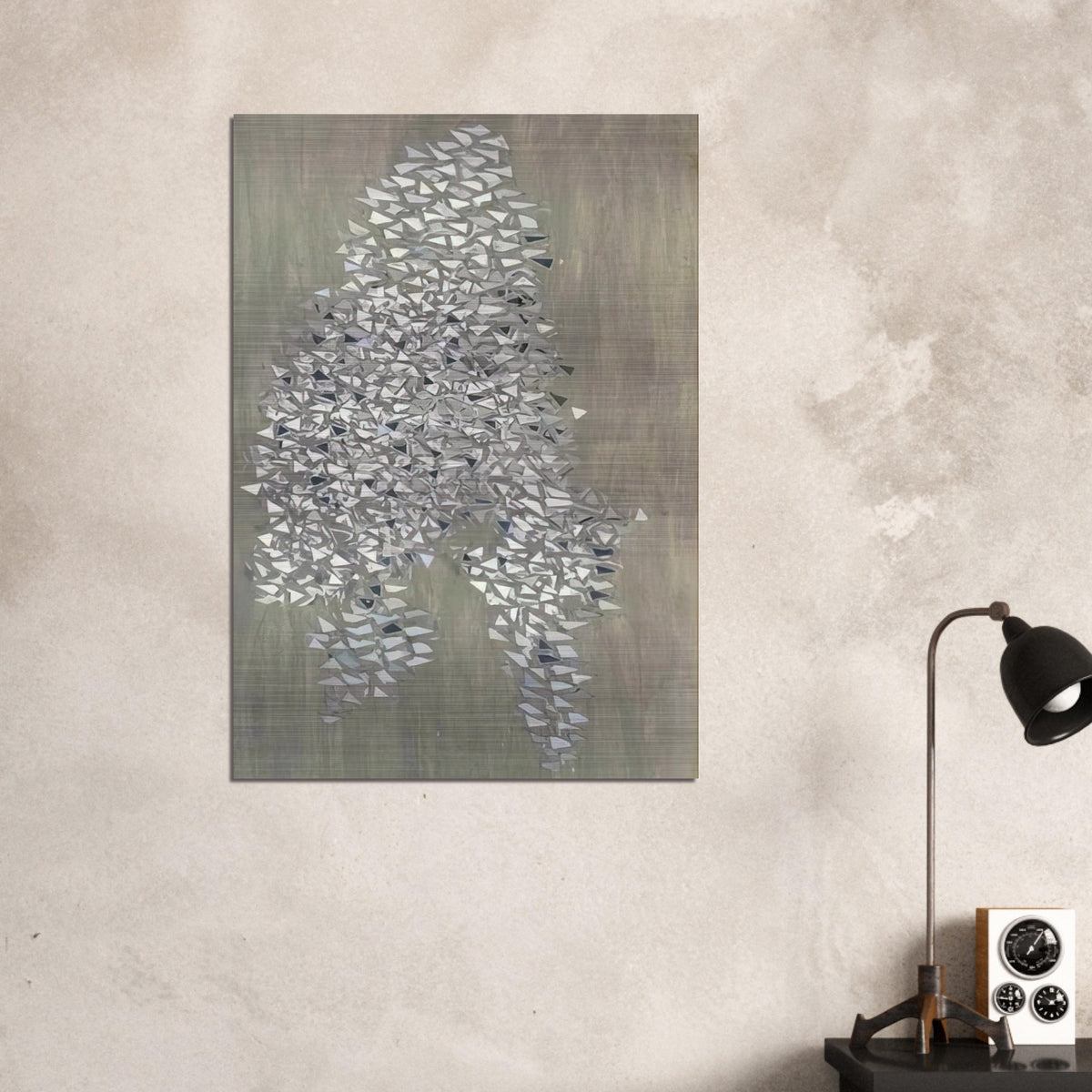 Vertical Gray - 1985 - Robert Goodnough Brushed Aluminum Print - 70x100 cm / 28x40 inches | Robert Goodnough Aluminum Print | Robert Goodnough Prints