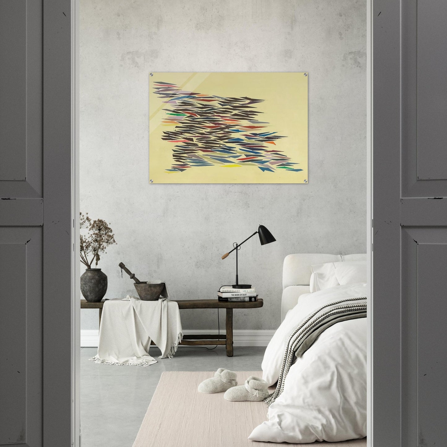 Colors with Yellow - Post-Painterly Abstraction - Robert Goodnough Acrylic Print - 70x100 cm / 28x40″ inches