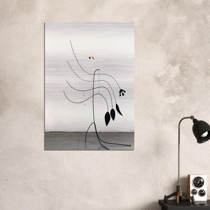 FOUR LEAVES AND THREE PETALS 1939 - Alexander Calder Brushed Aluminum Print - 70x100 cm / 28x40 inches | Alexander Calder Aluminum Print | Alexander Calder Prints