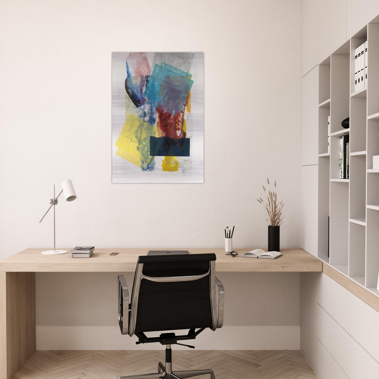 Aviation 3 - Sam Gilliam Brushed Aluminum Print - 70x100 cm / 28x40 inches | Sam Gilliam Aluminum Print | Sam Gilliam Prints