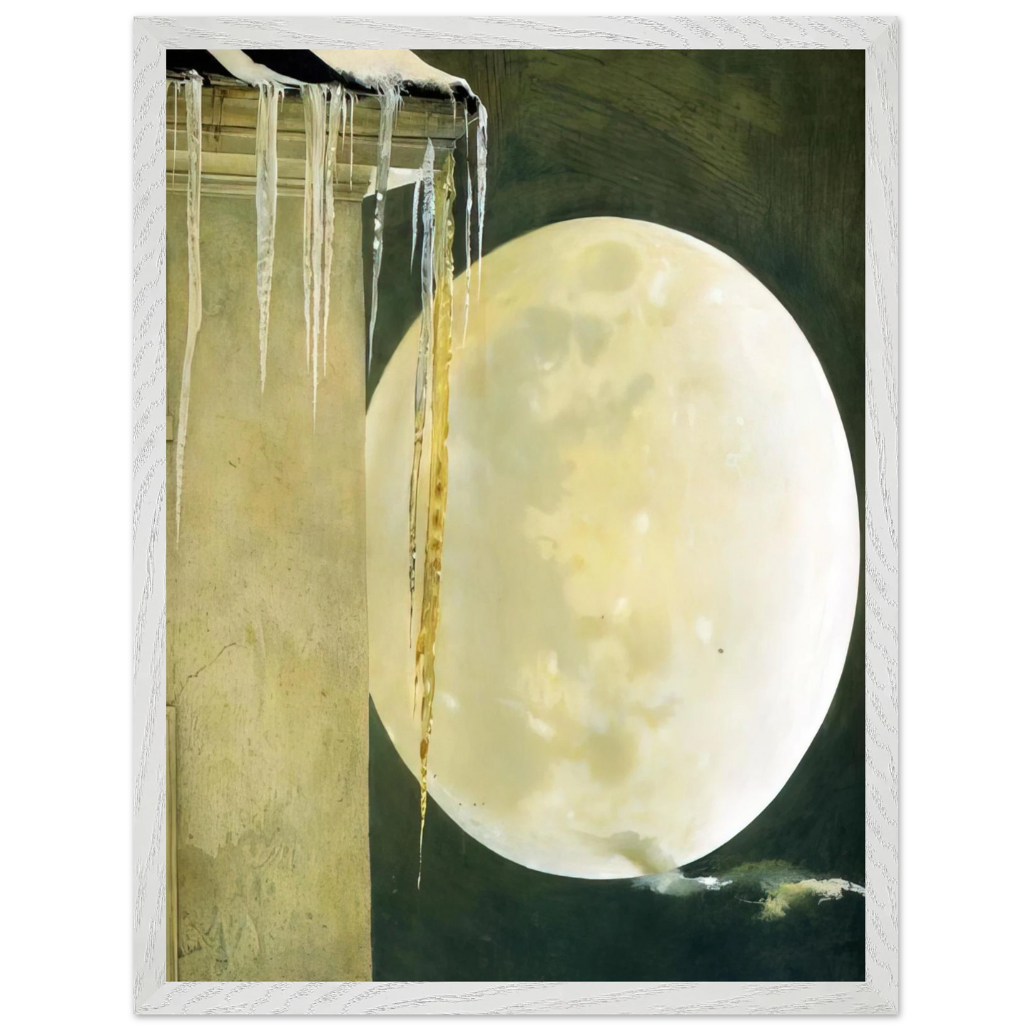 Andrew Wyeth - MOON MADNESS Wall Art - 30x40 cm / 12x16 inches - Premium Wooden Framed Poster With Fine Art Paper-canvas - Wood frame