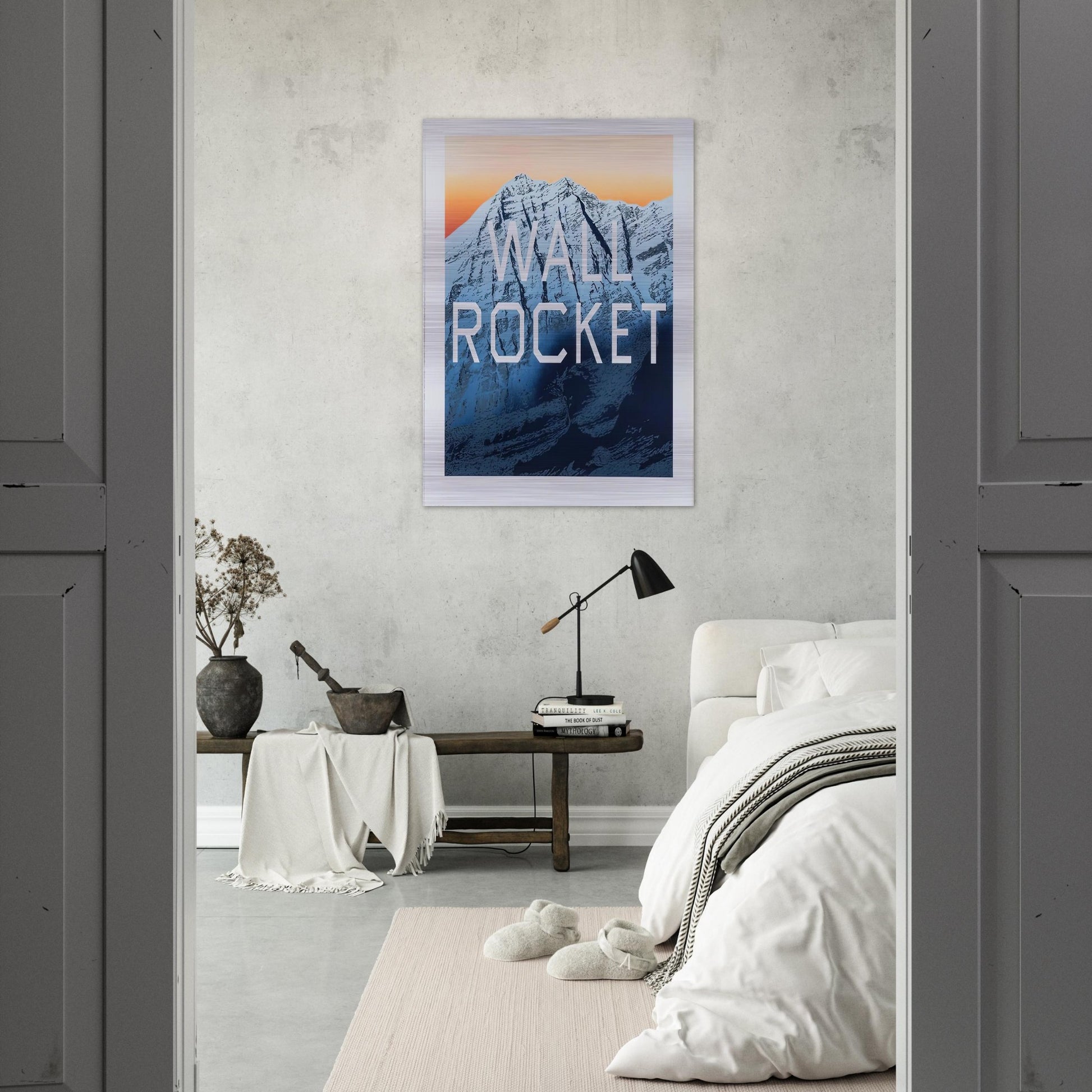 WALL ROCKET 2013 - Edward Ruscha Brushed Aluminum Print - 70x100 cm / 28x40 inches | Edward Ruscha Aluminum Print | Edward Ruscha Prints