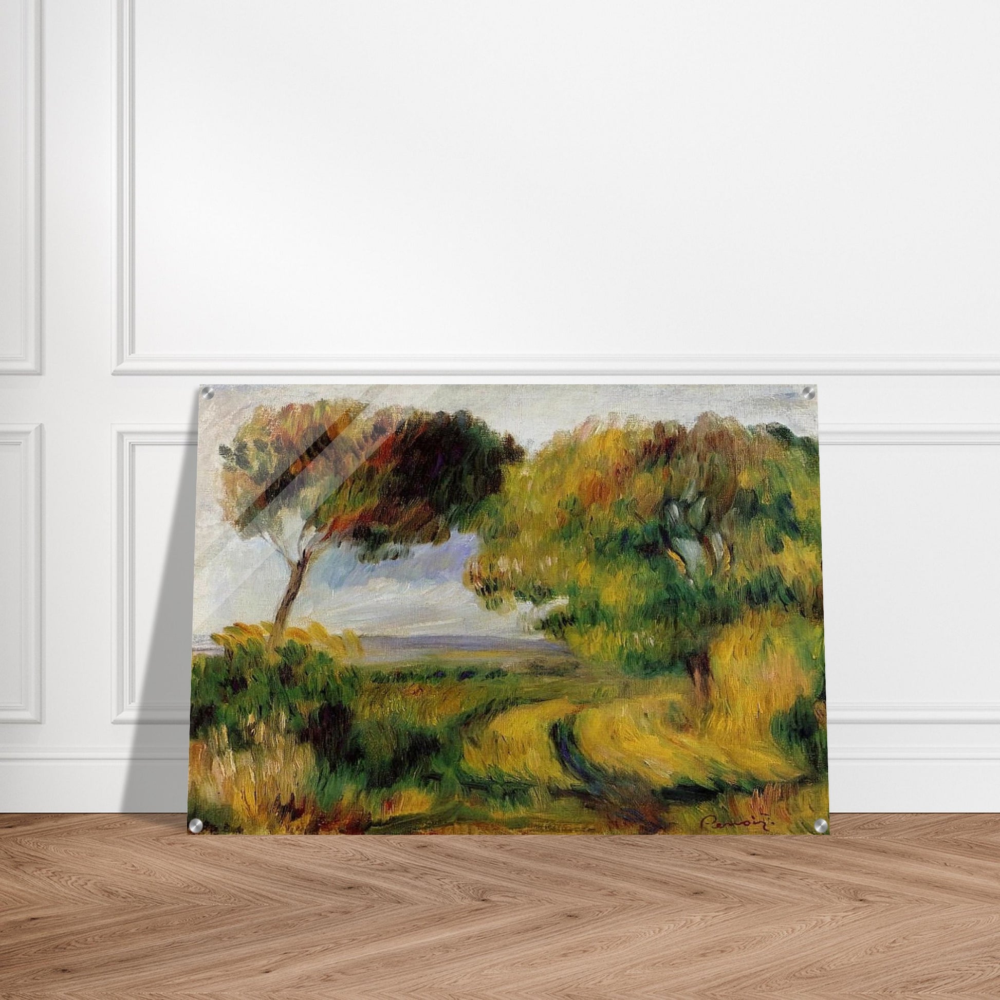 Breton Landscape Trees and Moor - Pierre-Auguste Renoir Acrylic Print - 70x100 cm / 28x40″ inches | Pierre-Auguste Renoir Wall Art | Pierre-Auguste Renoir Prints