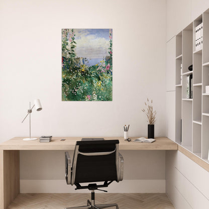 Isles of Shoals Garden, Appledore - Childe Hassam Brushed Aluminum Print - 70x100 cm / 28x40 inches | Childe Hassam Aluminum Print | Childe Hassam Prints