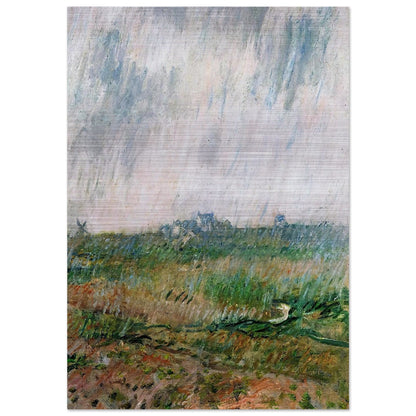 Rain in Belle-Ile - claude monet Brushed Aluminum Print - 70x100 cm / 28x40 inches | claude monet Aluminum Print | claude monet Prints