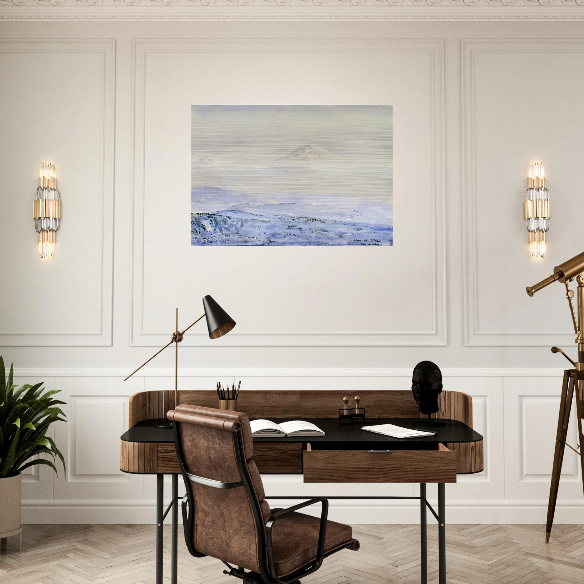 Adams and St. Helen's, Early Morning - Childe Hassam Brushed Aluminum Print - 70x100 cm / 28x40 inches | Childe Hassam Aluminum Print | Childe Hassam Prints