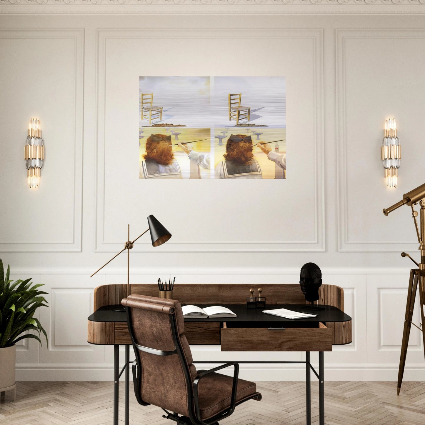 THE CHAIR - Salvador Dali Brushed Aluminum Print - 70x100 cm / 28x40 inches | Salvador Dali Aluminum Print | Salvador Dali Prints