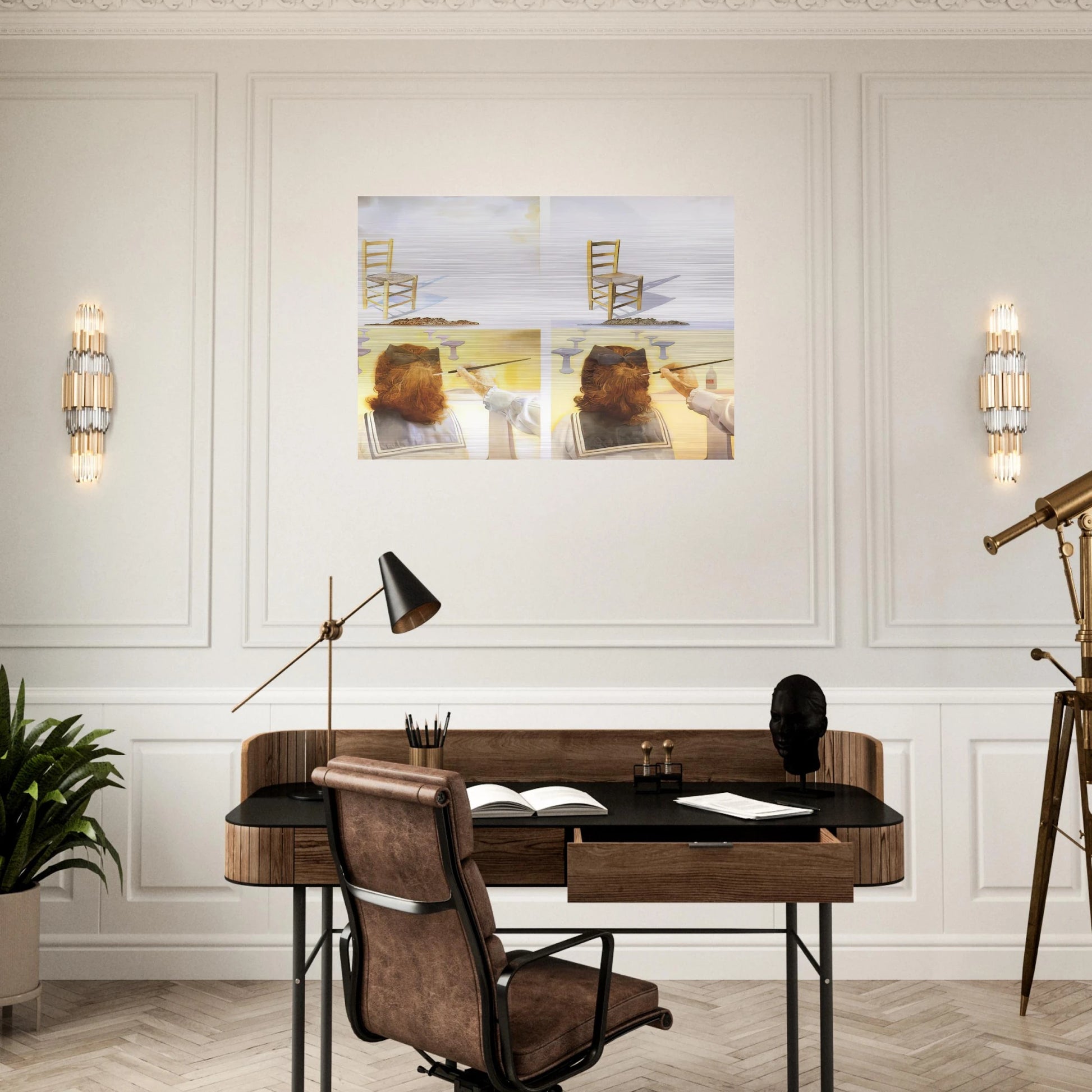 THE CHAIR - Salvador Dali Brushed Aluminum Print - 70x100 cm / 28x40 inches | Salvador Dali Aluminum Print | Salvador Dali Prints
