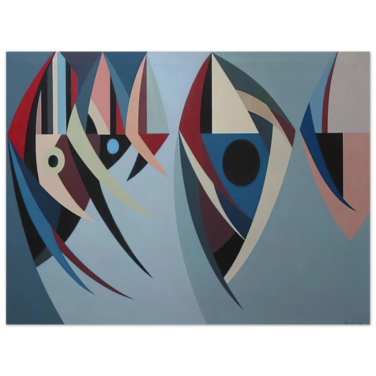 Karl Benjamin - Untitled - 1956  75x100 cm / 30x40inches Fine Art Poster