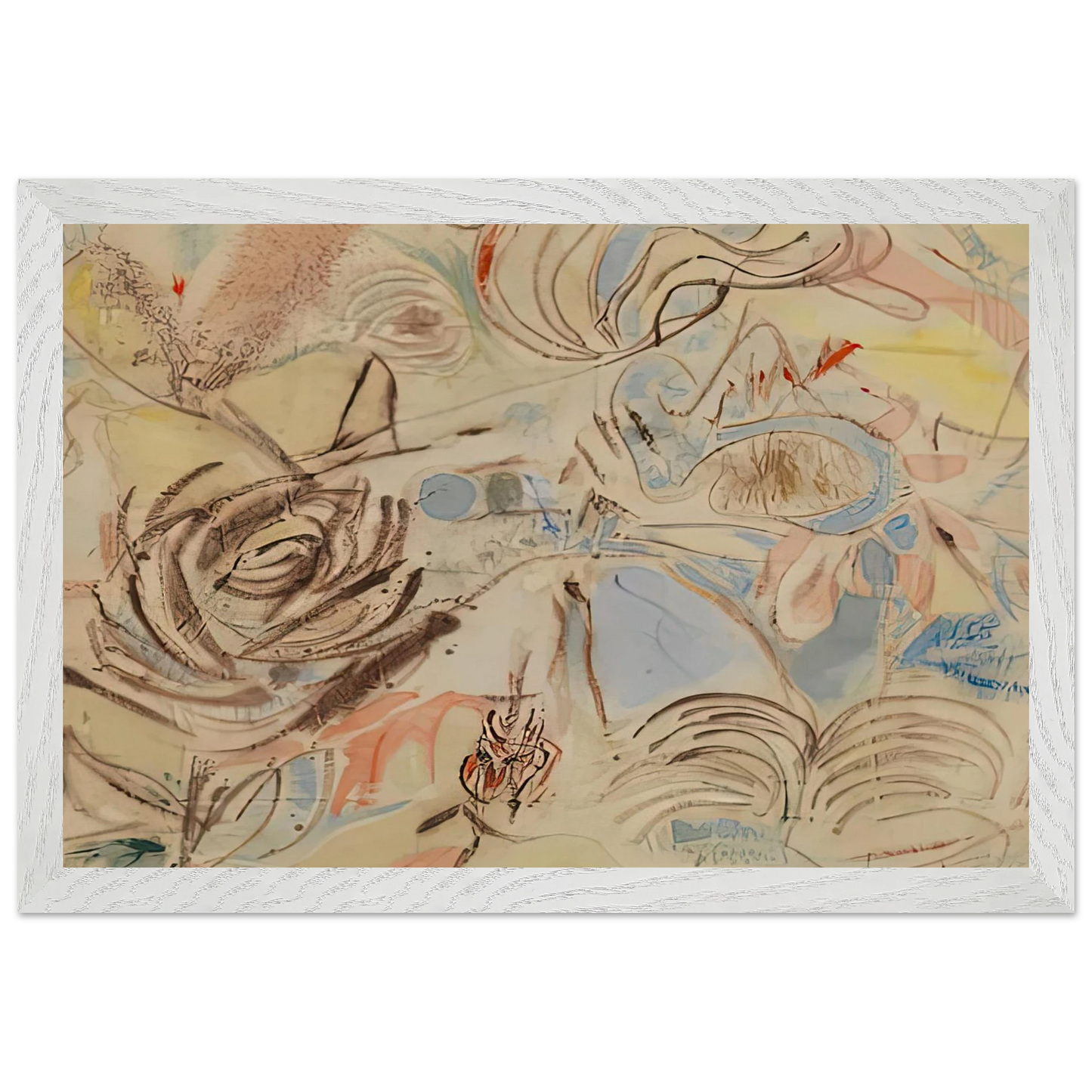 Helen Frankenthaler - 10 29 52, 1952- Wall Art - 21x29.7 cm / 8x12" - Premium Wooden Framed Poster With Fine Art Paper-canvas - Wood frame