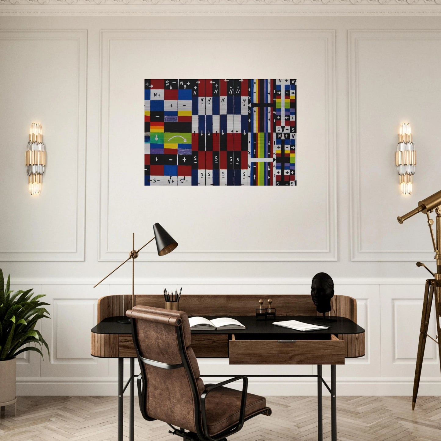 A World in Itself - 1961 - Alfred Jensen Brushed Aluminum Print - 70x100 cm / 28x40 inches | Alfred Jensen Aluminum Print | Alfred Jensen Prints