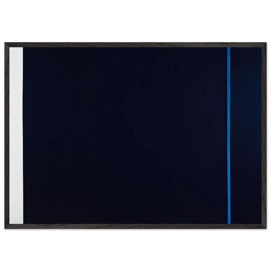 Midnight Blue N1 - Barnett Newman 70x100 cm / 28x40 inches Framed Art Print – Black Wooden Frame