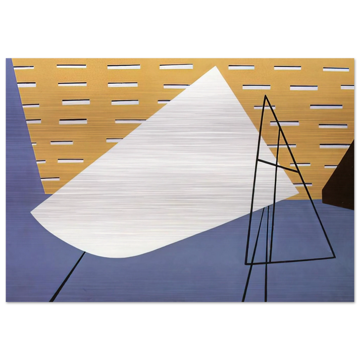 Aircraft Plant - 1945 - Ralston Crawford Brushed Aluminum Print - 70x100 cm / 28x40 inches | Ralston Crawford Aluminum Print | Ralston Crawford Prints