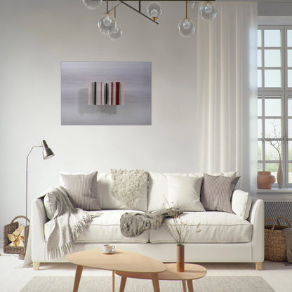 Relief Construction in White, Black and Maroon - 1963 - Victor Pasmore Brushed Aluminum Print - 70x100 cm / 28x40 inches | Victor Pasmore Aluminum Print | Victor Pasmore Prints