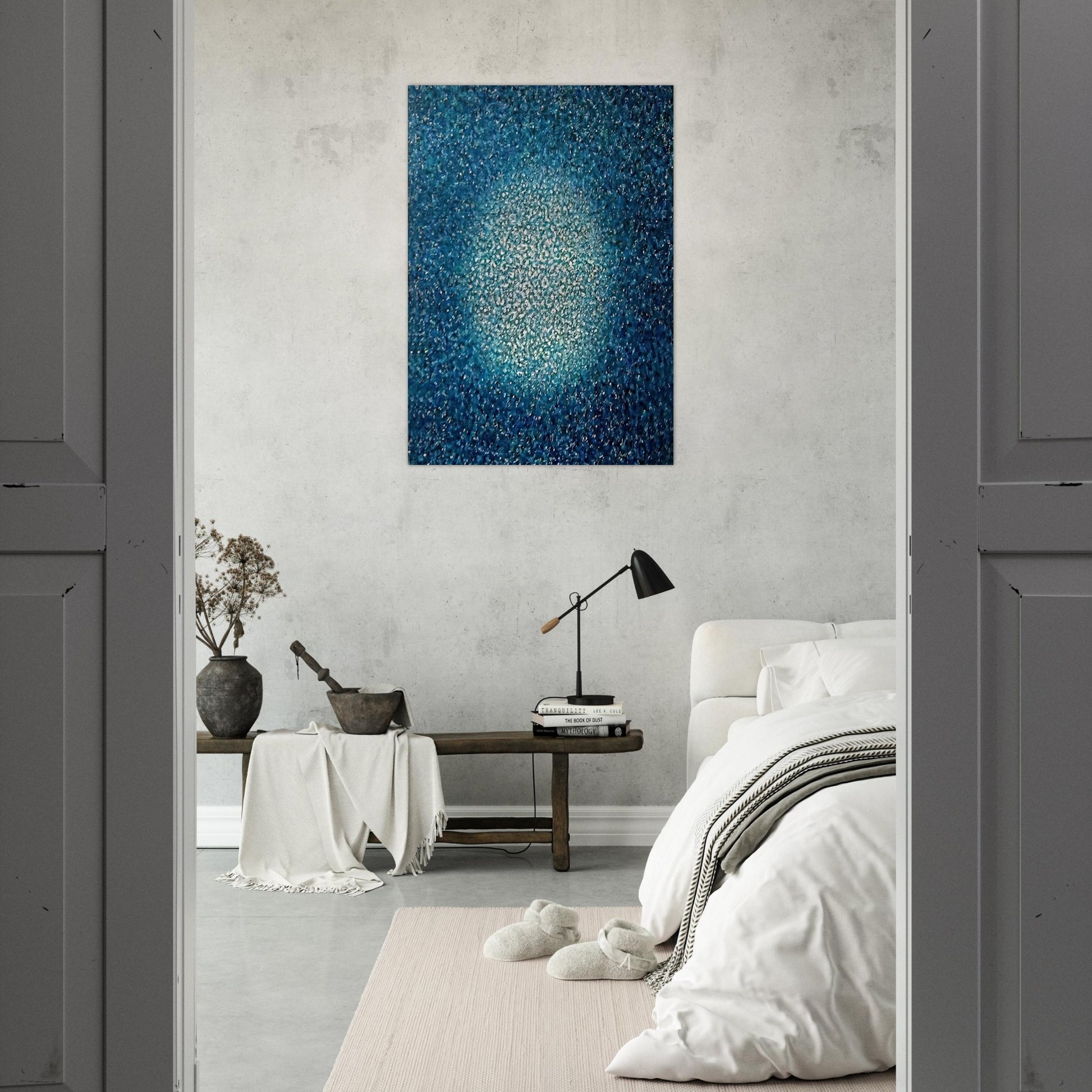 Blue Prescence - Richard Pousette-Dart Brushed Aluminum Print - 70x100 cm / 28x40 inches | Richard Pousette-Dart Aluminum Print | Richard Pousette-Dart Prints