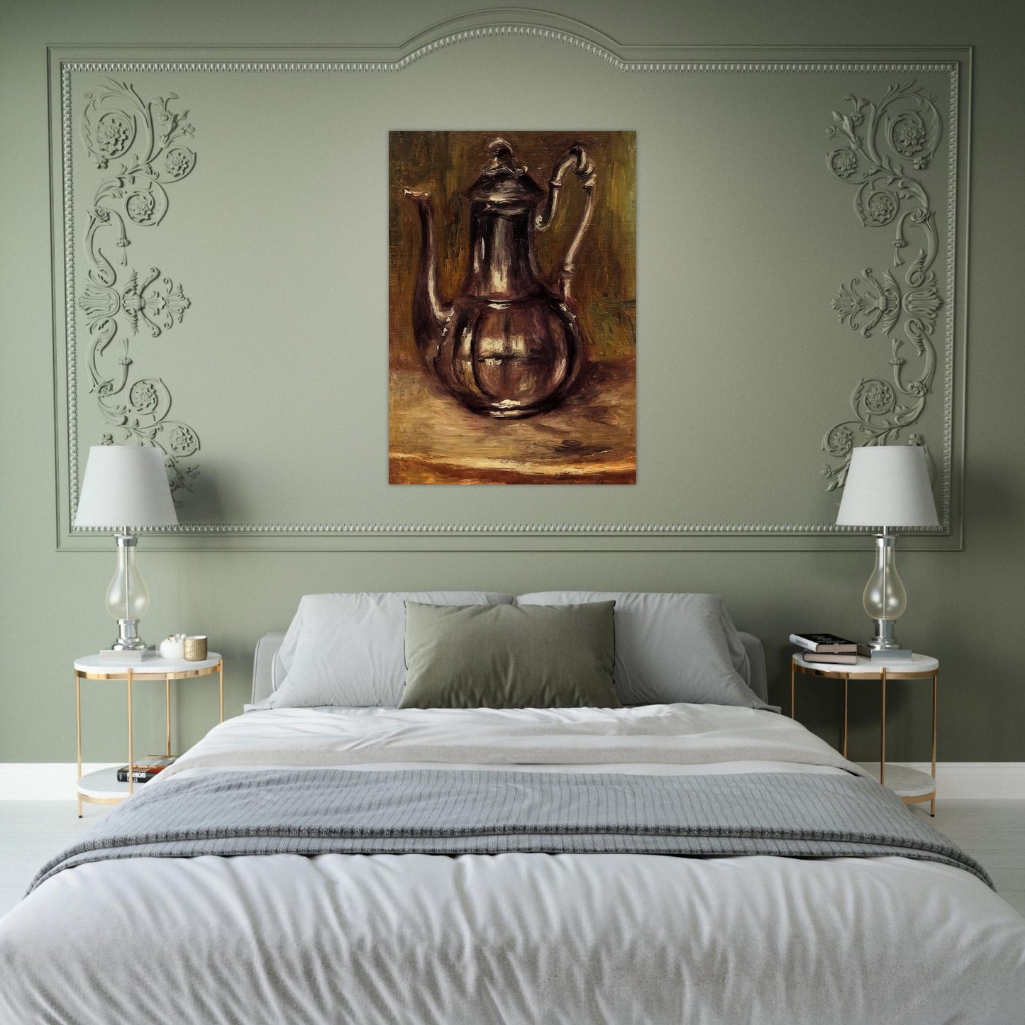 Coffee Pot - Pierre-Auguste Renoir Brushed Aluminum Print - 70x100 cm / 28x40 inches | Pierre-Auguste Renoir Aluminum Print | Pierre-Auguste Renoir Prints