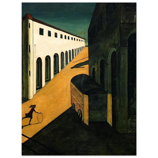 Giorgio de Chirico - MYSTERY AND MELANCHOLY OF A STREET 1914  75x100 cm / 30x40inches Fine Art Poster