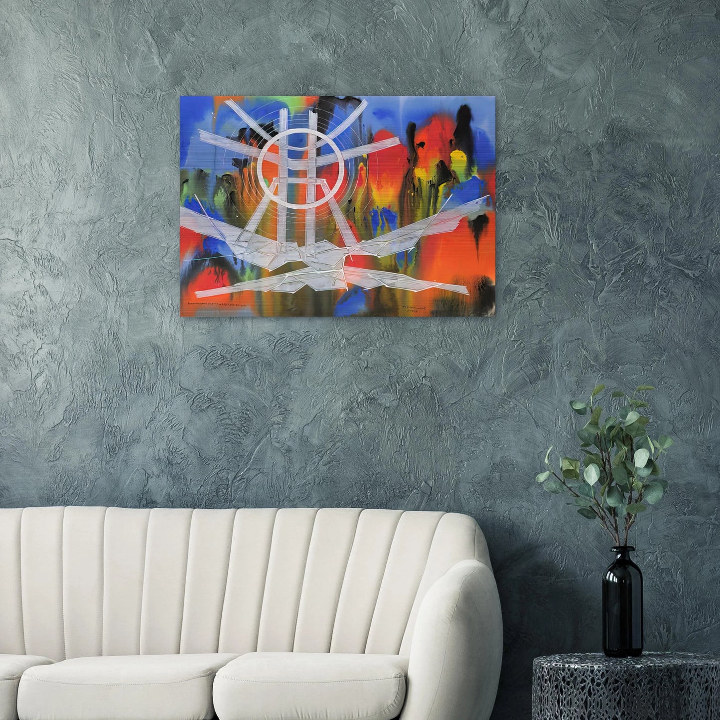Significant Event Note - 1980 - Jimmy Ernst Brushed Aluminum Print - 70x100 cm / 28x40 inches | Jimmy Ernst Aluminum Print | Jimmy Ernst Prints
