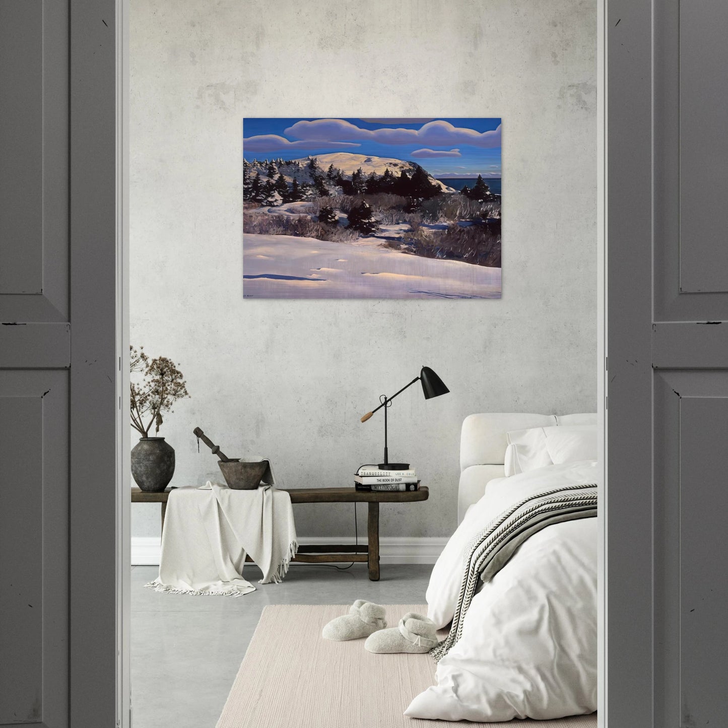 Maine Headland, Winter - Rockwell Kent Brushed Aluminum Print - 70x100 cm / 28x40 inches | Rockwell Kent Aluminum Print | Rockwell Kent Prints