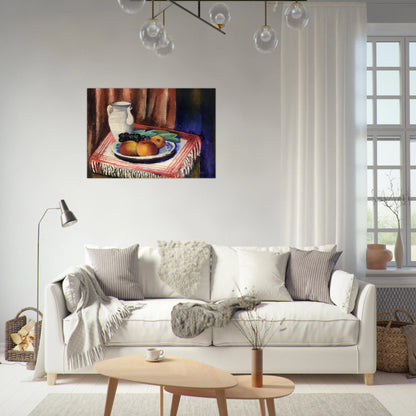 STILL LIFE WITH LEMONS 1917 - Moise Kisling Brushed Aluminum Print - 70x100 cm / 28x40 inches | Moise Kisling Aluminum Print | Moise Kisling Prints