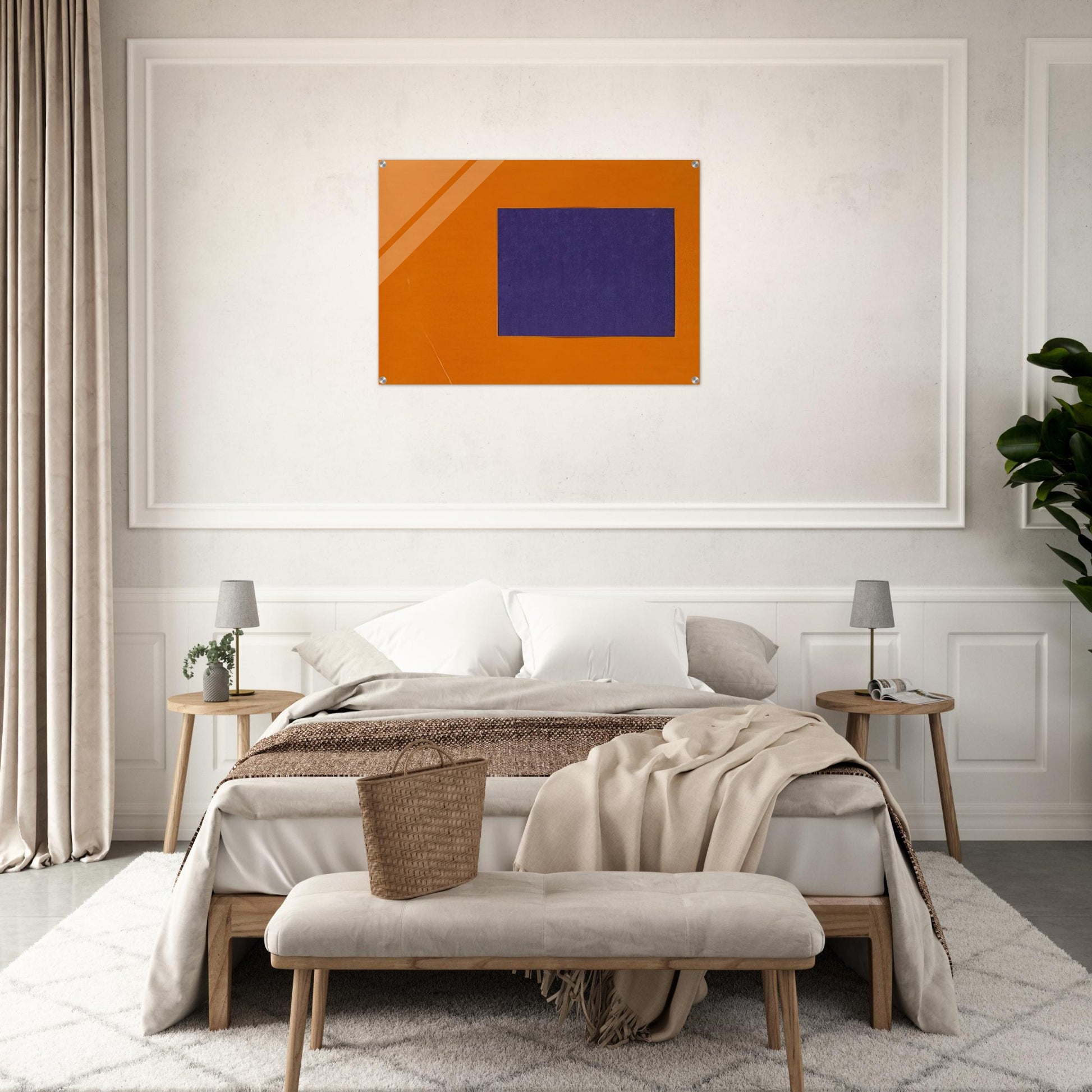 Purple and Orange from the series Line Form Color - Ellsworth Kelly Acrylic Print - 70x100 cm / 28x40″ inches