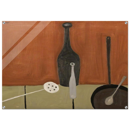 Bottle and Fish Slice - 1949 - William Scott Acrylic Print - 70x100 cm / 28x40″ inches