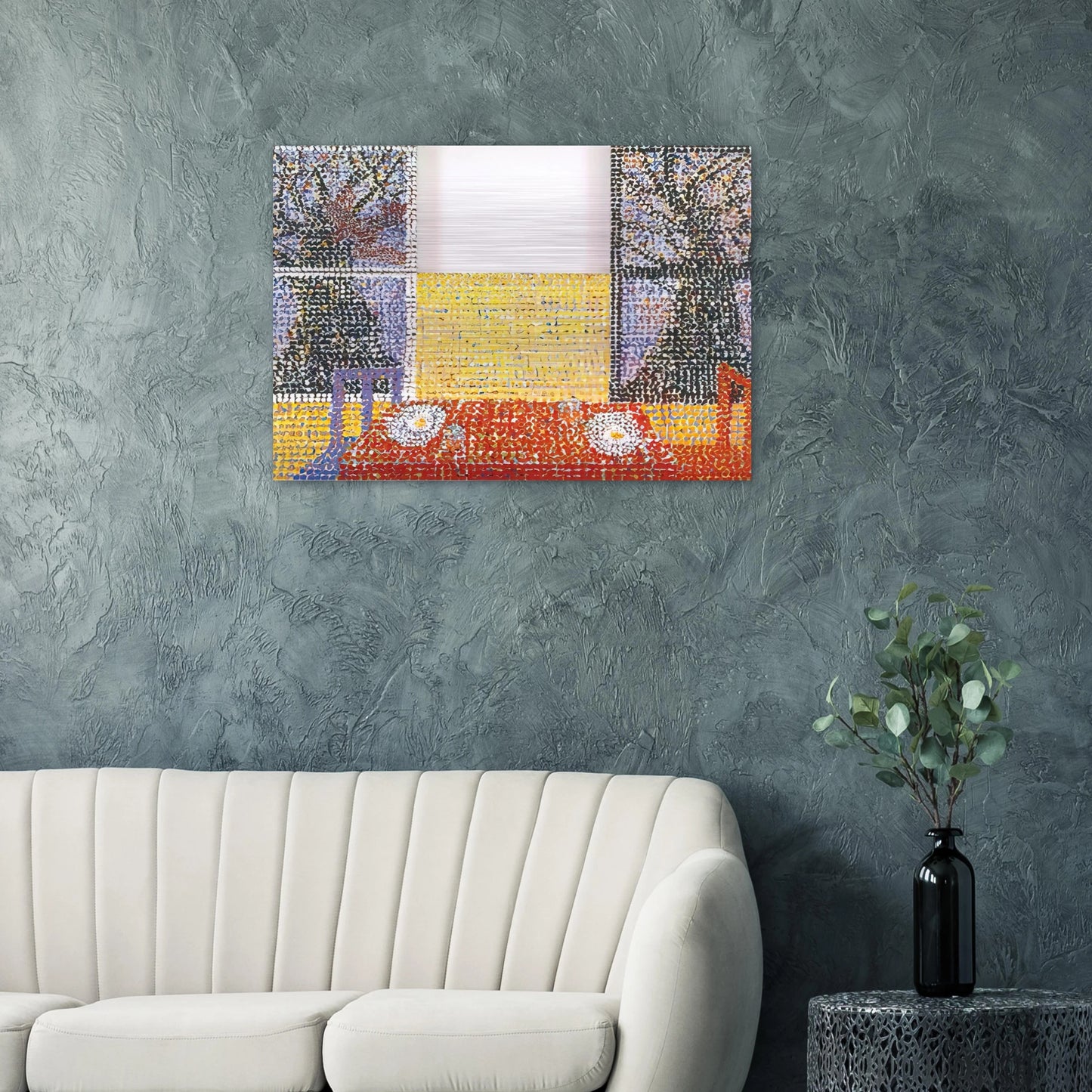 Table - 2001 - Jennifer Bartlett Brushed Aluminum Print - 70x100 cm / 28x40 inches | Jennifer Bartlett Aluminum Print | Jennifer Bartlett Prints