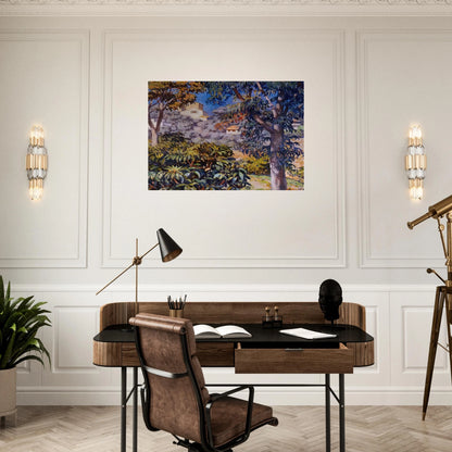 NOON LANDSCAPE - Theo van Rysselberghe Brushed Aluminum Print - 70x100 cm / 28x40 inches | Theo van Rysselberghe Aluminum Print | Theo van Rysselberghe Prints