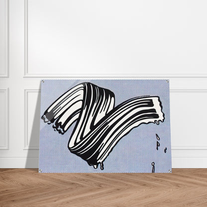 WHITE BRUSHSTROKE I 1965 - Roy Lichtenstein Acrylic Print - 70x100 cm / 28x40″ inches