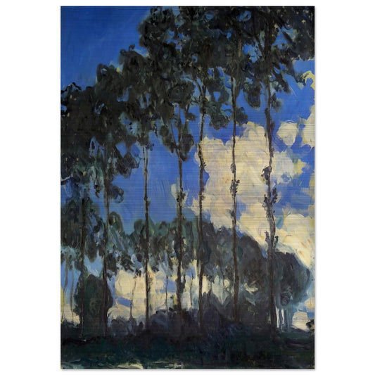 Poplars on the Banks of the Epte - claude monet Brushed Aluminum Print - 70x100 cm / 28x40 inches | claude monet Aluminum Print | claude monet Prints