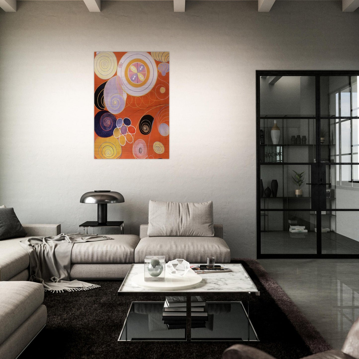 THEY TENS MAINSTAY IV 1907 - Hilma af Klint Brushed Aluminum Print - 70x100 cm / 28x40 inches | Hilma af Klint Aluminum Print | Hilma af Klint Prints