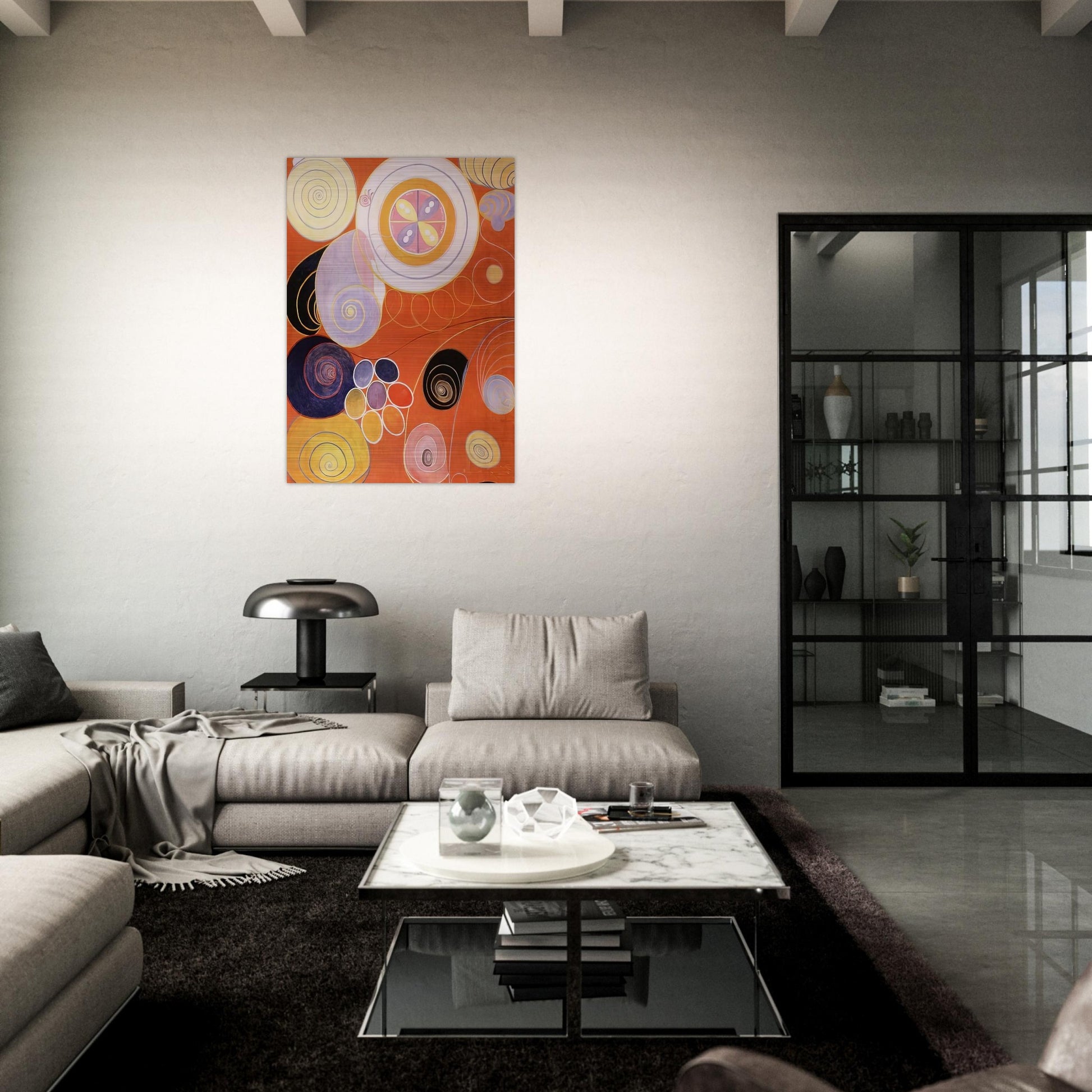 THEY TENS MAINSTAY IV 1907 - Hilma af Klint Brushed Aluminum Print - 70x100 cm / 28x40 inches | Hilma af Klint Aluminum Print | Hilma af Klint Prints