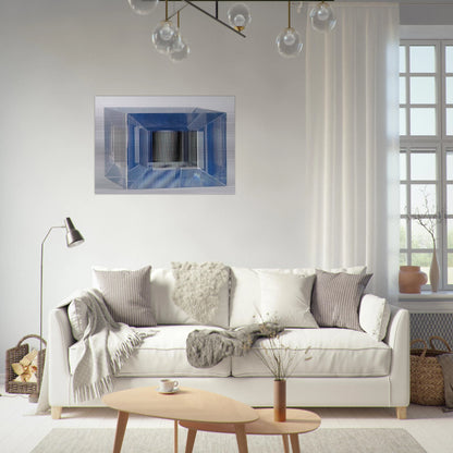 CUBE WITH AMBIGOUS SPACE 1981 - Jesus Rafael Soto Brushed Aluminum Print - 70x100 cm / 28x40 inches | Jesus Rafael Soto Aluminum Print | Jesus Rafael Soto Prints