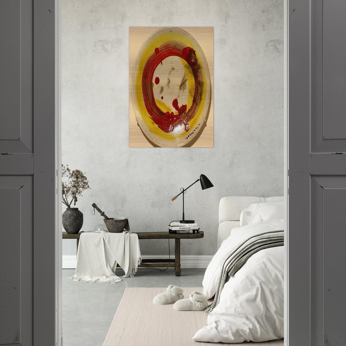 Circle - 1963 - Jiro Yoshihara Brushed Aluminum Print - 70x100 cm / 28x40 inches | Jiro Yoshihara Aluminum Print | Jiro Yoshihara Prints