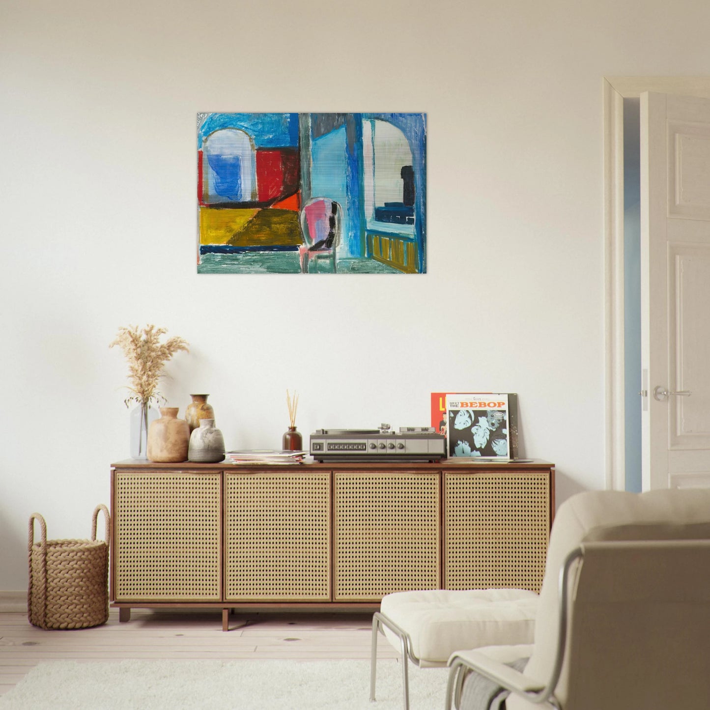 Interior - 1951 - Tove Jansson Brushed Aluminum Print - 70x100 cm / 28x40 inches | Tove Jansson Aluminum Print | Tove Jansson Prints