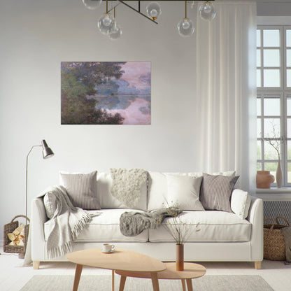 Morning on the Seine, near Giverny - claude monet Brushed Aluminum Print - 70x100 cm / 28x40 inches | claude monet Aluminum Print | claude monet Prints