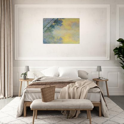 Misty Morning on the Seine, Sunrise - claude monet Acrylic Print - 70x100 cm / 28x40″ inches