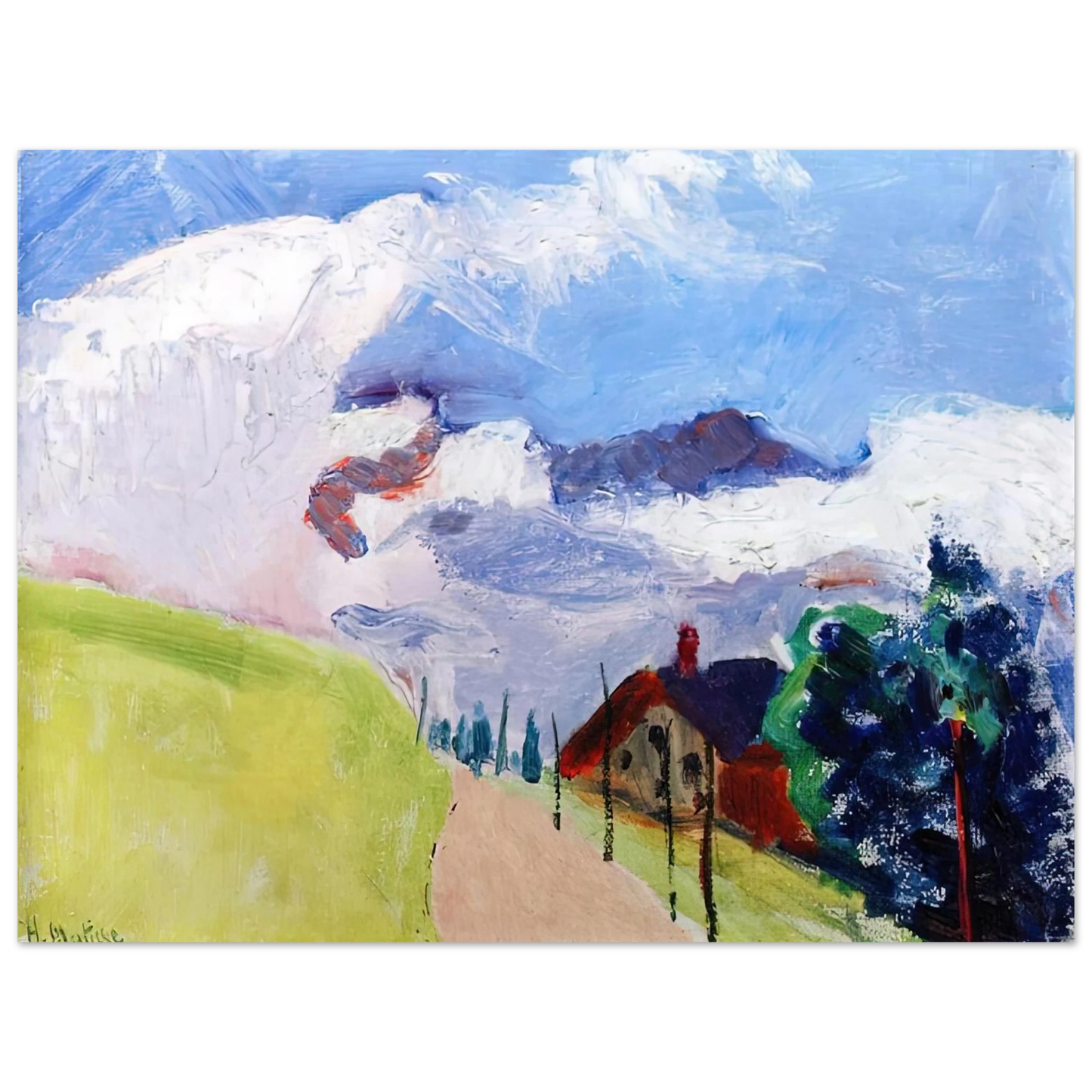 Henri Matisse - SWISS LANDSCAPE 1901  75x100 cm / 30x40inches Fine Art Poster