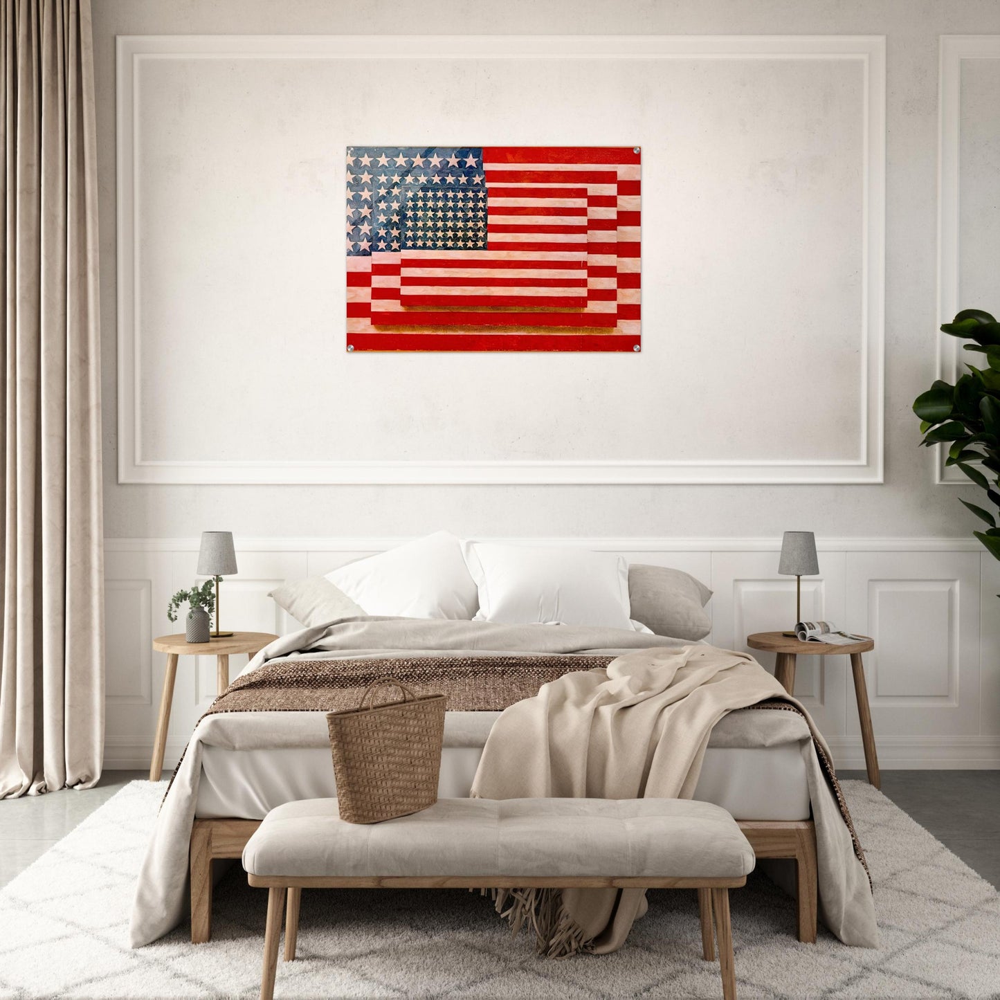 THREE FLAGS 1958 - Jasper Johns Acrylic Print - 70x100 cm / 28x40″ inches | Jasper Johns Wall Art | Jasper Johns Prints