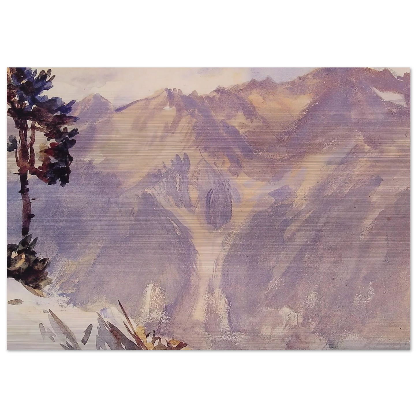The Tyrol - John Singer Sargent Brushed Aluminum Print - 70x100 cm / 28x40 inches | John Singer Sargent Aluminum Print | John Singer Sargent Prints