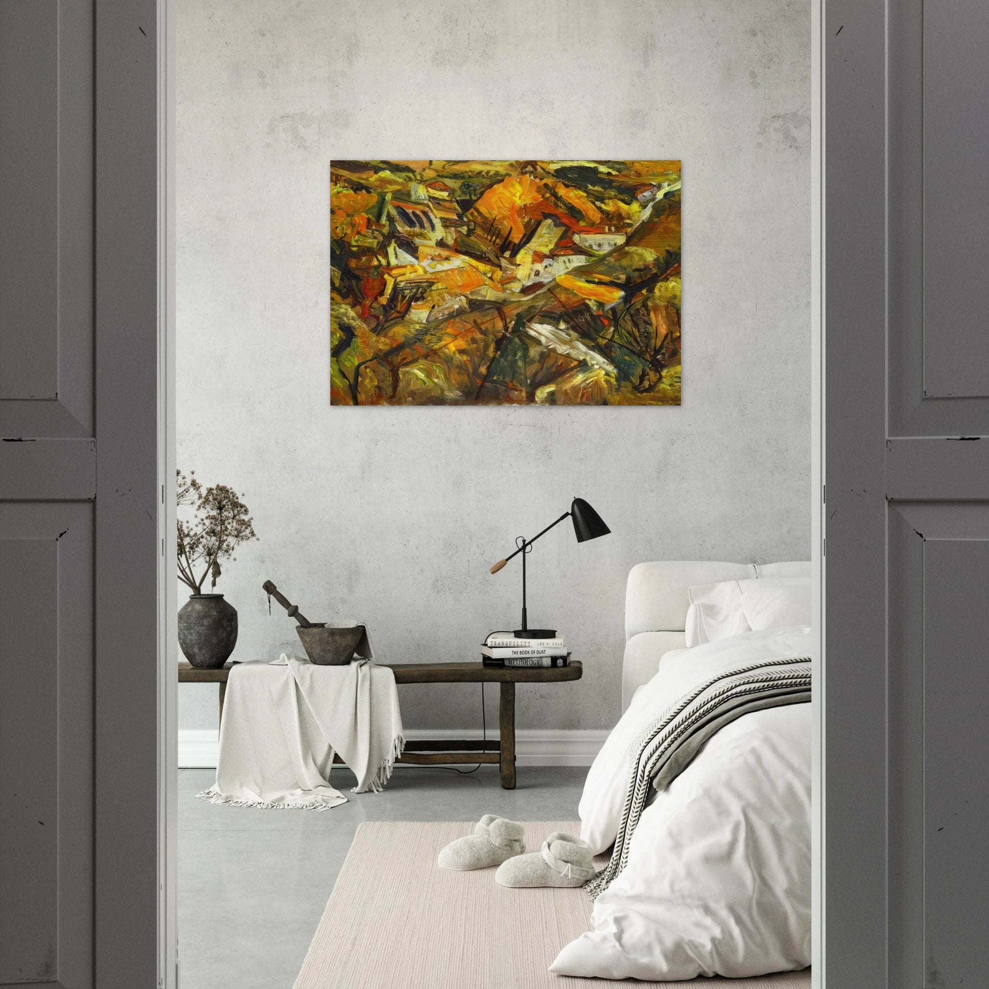 CERET LANDSCAPE - Chaim Soutine Brushed Aluminum Print - 70x100 cm / 28x40 inches | Chaim Soutine Aluminum Print | Chaim Soutine Prints