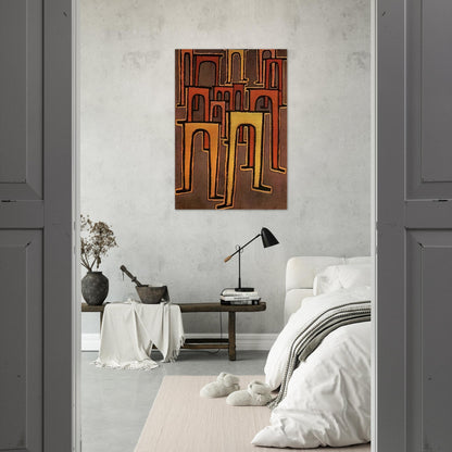 REVOLUTION OF THE VIADUCT 1937 - Paul Klee Brushed Aluminum Print - 70x100 cm / 28x40 inches | Paul Klee Aluminum Print | Paul Klee Prints